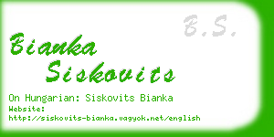 bianka siskovits business card